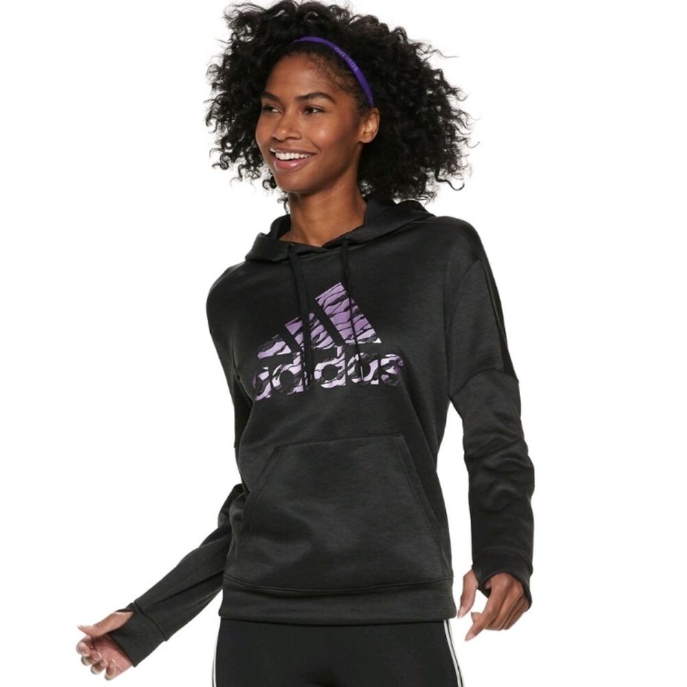 HP Adidas Badge Of Sport Camo Team Issue Hoodie - Picture 2 of 10